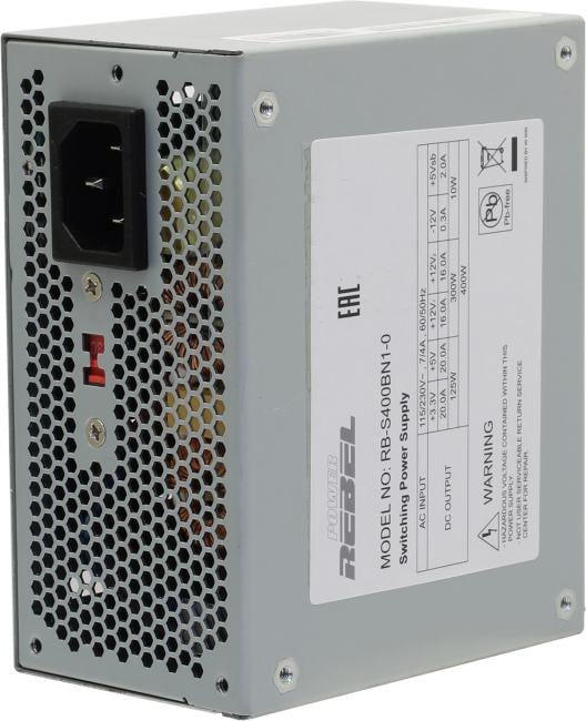 Блок питания INWIN Power Rebel <RB-S400BN1-0>  400W SFX (24+2x4пин)