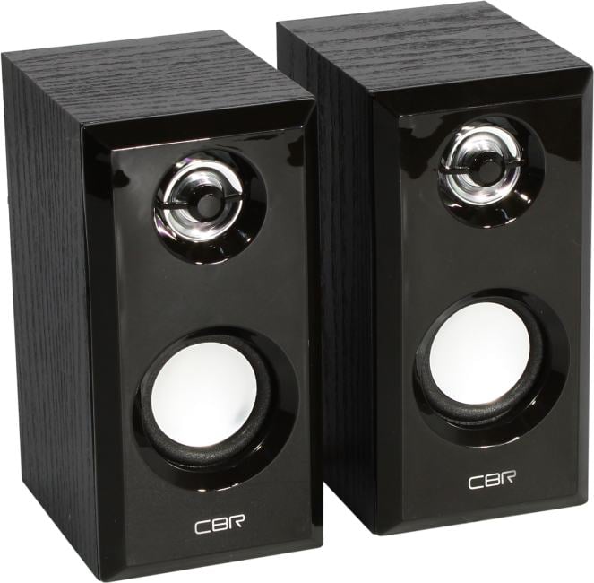 CBR CMS 710, Акустическая система 2.0, питание USB, 2х3 Вт (6 Вт RMS), материал корпуса MDF, 3.5 мм линейный стереовход, цвет чёрный