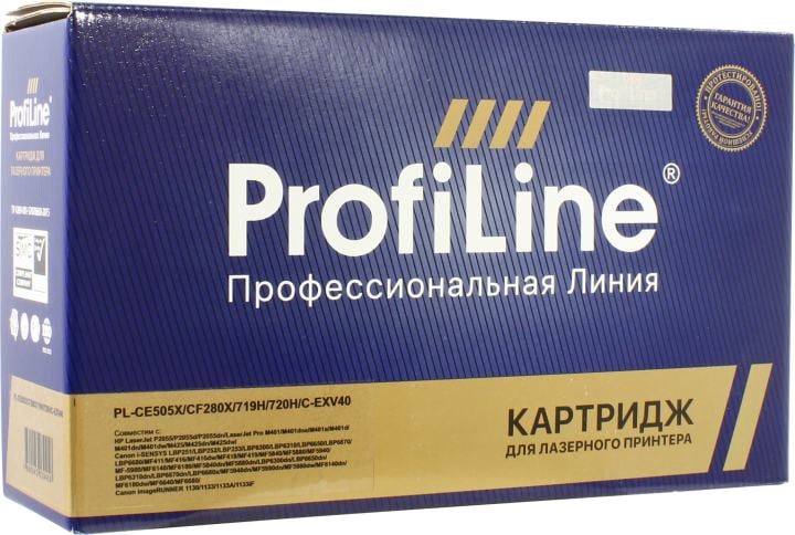 Картридж ProfiLine PL-CE505X/CF280X/719H/720H/C-EXV40 для HP LJP2050/P2055/Pro 400/425, Canon 6300/6650/5840