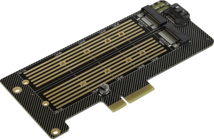 Espada <PCIe2M2> (RTL)  PCI-Ex4, 1xM.2 22xx B +  1xM.2 22xx M
