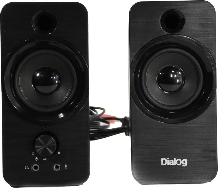 Акустическая система Dialog Stride AST-17UP 2.0, 10W RMS, PhoneOut, Mic In, черные, питание от USB