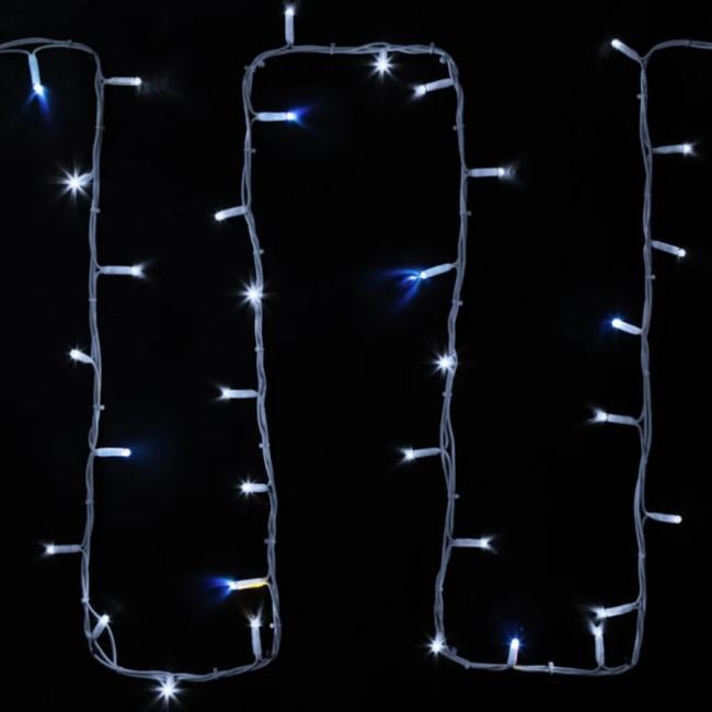 Гирлянда Neon-night "Дюраплей LED" 20 м, 200 LED, белый каучук, мерцающий Flashing (каждый 5-й диод) свечение теплое белое