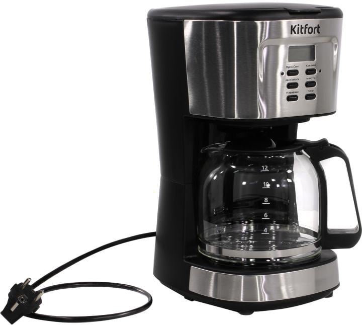 Kitfort <KT-727> Кофеварка капельная  (900W, 1.5л, LCD)