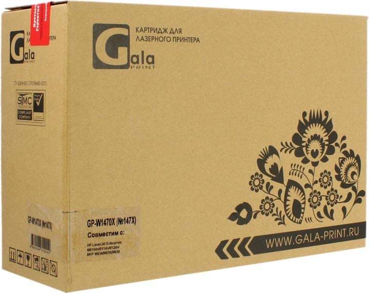 Картридж лазерный GalaPrint GP-W1470X, черный, без чипа, 25200 стр.