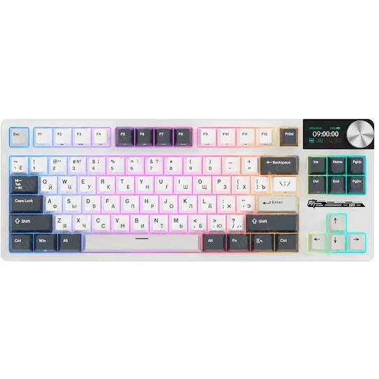 Royal Kludge 6977576550809 Классическая TKL (80%) механическая клавиатура Royal Kludge RK S85 - 3 типа подключения, 85