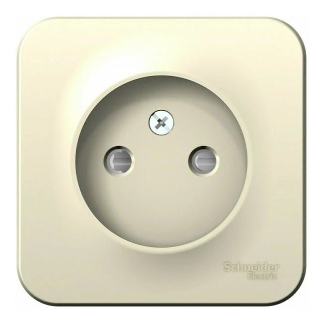 Розетка Systeme Electric BLNRA001112 б/з со шторками 16А, 250В, изолир. пластина Молочная наруж