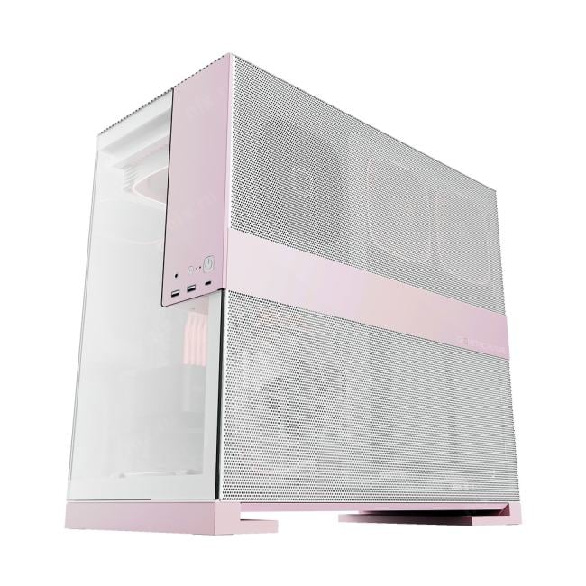 Корпус Geometric Future 1AM5WKPK01100, E-ATX, 5x140mm ARGB, бело-розовый