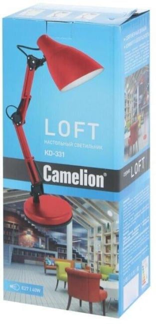 Camelion Loft <KD-331 C04 красный>  Настольный  светильник