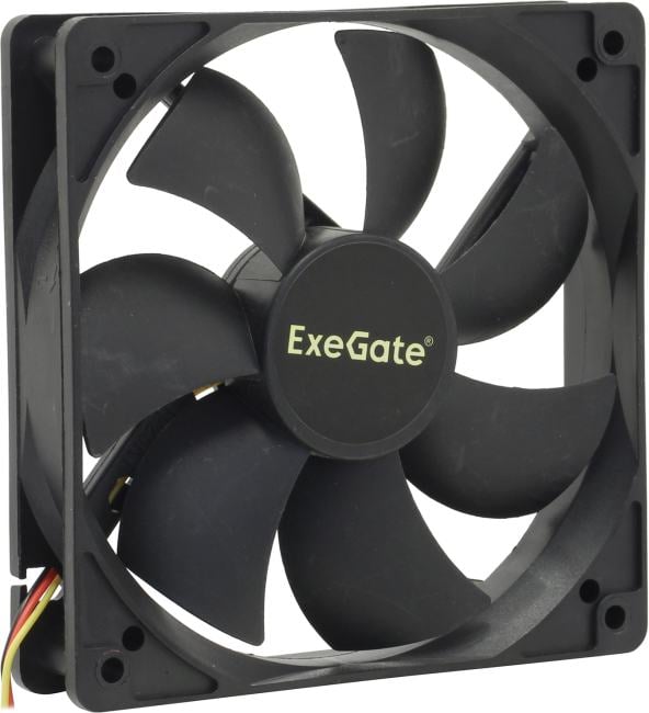Exegate EX283389RUS Вентилятор ExeGate EX12025S3PM, 120x120x25 мм, подшипник скольжения, 3pin+Molex, 1200RPM, 25dBA