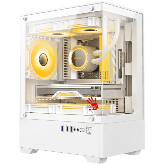 Minitower Bloody <CC-125-WH> MicroATX  без  БП