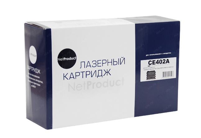 Картридж NetProduct N-CE402A, жёлтый, 6000 стр., для HP M551n/M575dn