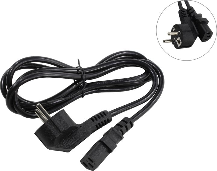 Exegate ES280999RUS Кабель питания ExeGate Special PC-1,8S (Евровилка угловая Schuko->С13) 3*0.5mm2, CCA, черный, 1.8м.