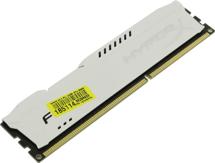 Модуль памяти Kingston DDR3 4Gb 1866MHz (PC3-15000) DIMM HyperX Fury White Series CL10