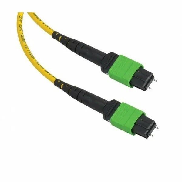 Кабель Lanmaster LAN-12M-12M/OS2B-2.0 12 волокон OS2, тип B (Key Up-Key Up), низкие потери, LSZH, 2 м, желтый