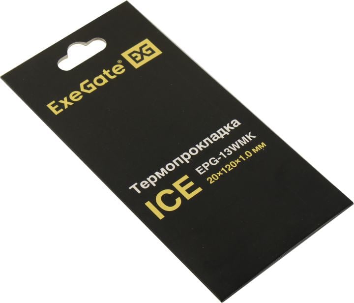 Exegate EX293298RUS Термопрокладка ExeGate Ice EPG-13WMK (20x120x1.0 mm, 13,3 Вт/ (м•К))