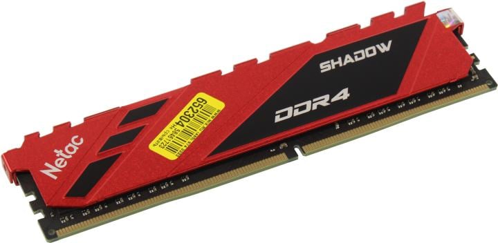 Оперативная память Netac Shadow 8GB DDR4-2666 (PC4-21300) C19 19-19-19-43 1.2V Memory module (DIMM) Red