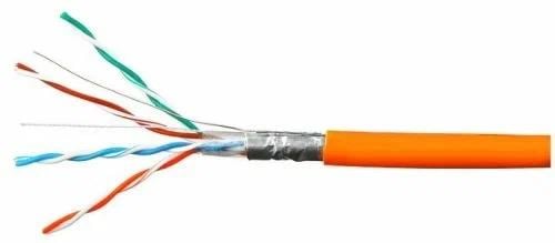 Кабель Cablexpert Россия FPC-5051E-LSZH-4-CU/100 indoor, FTP-LSZH 4x2x0.51, медный, кат.5e, однож.,100м,box,оранжевый