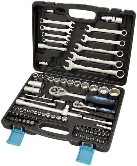 Набор инструмента AUTOVIRAZH AV-212082, 82 предмета, 1/2" 1/4" DR, CrV