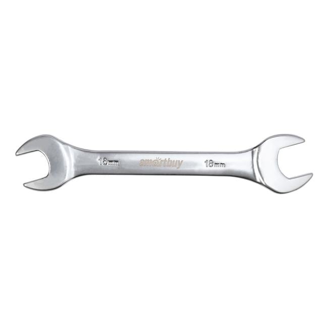 SBT-UWS-16-18p1 Ключ рожковый на 16 мм, 18 мм,  хромированный,  40X,  Smartbuy tools