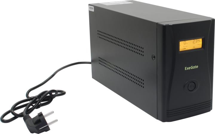 UPS 2200VA Exegate SpecialPro Smart <LLB-2200> <EP285531RUS> Schuko, LCD, защита  телефонной линии/RJ45, USB