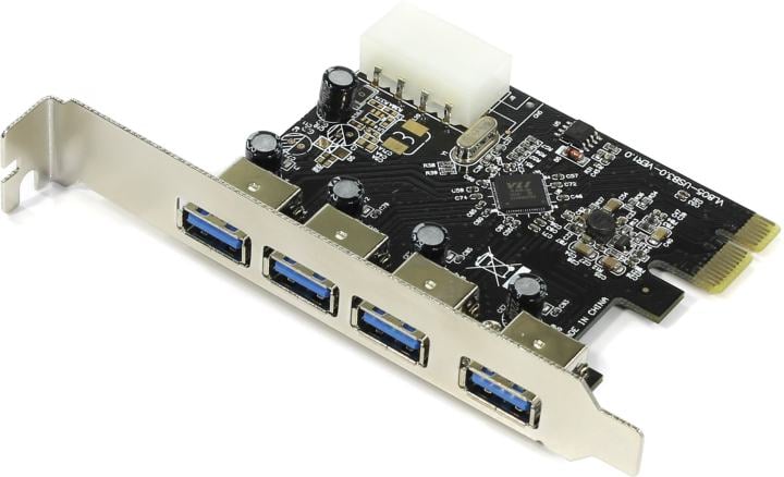 Espada Контроллер PCI-E, USB3.0  4внеш.порта, модель PCIe4USB3.0, oem (41977)
