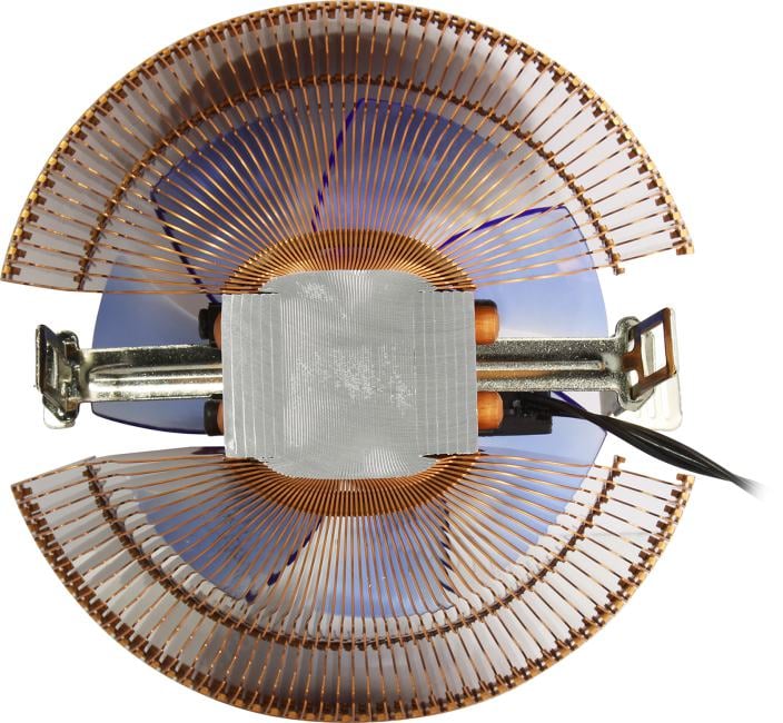 Exegate EX286153RUS Кулер ExeGate Wizard EE91-Cu.BLUE (Al+Copper, LGA775/1150/1151/1155/1156/1200/AM2/AM2+/AM3/AM3+/AM4/FM1/FM2/754/939/940, TDP 80W, Fan 90mm, 2200RPM, Hydro bearing, 3pin, 22db, 265г