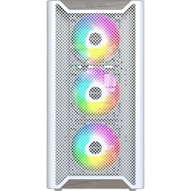 XR WOOD WHITE Корпус Montech XR Wood белый без БП ATX 3x120mm 2xUSB3.0  audio bott PSU