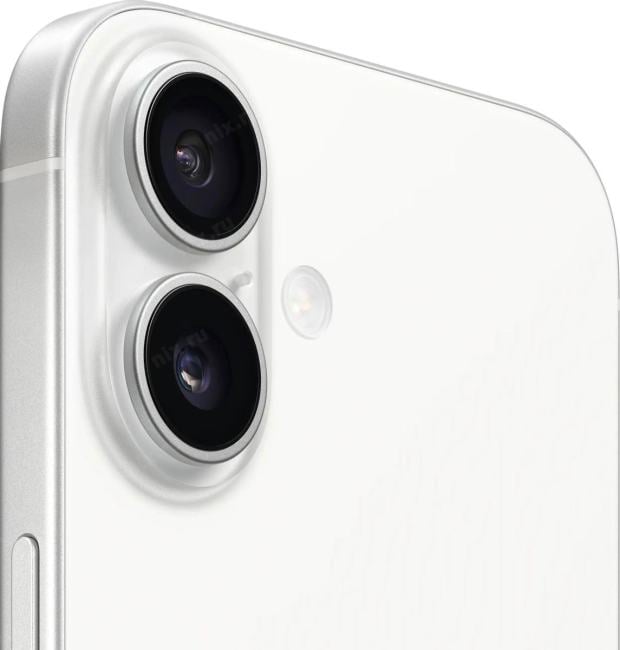 Apple iPhone 16 <MYE93HN/A 128Gb White> (A18, 6.1" 2556x1179  OLED, 5G+WiFi+BT, 48+12Mpx)