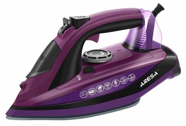 Утюг Aresa AR-3126 фиолетовый, 2850 Вт, 45 г/мин, 145 г/мин, 200 мл