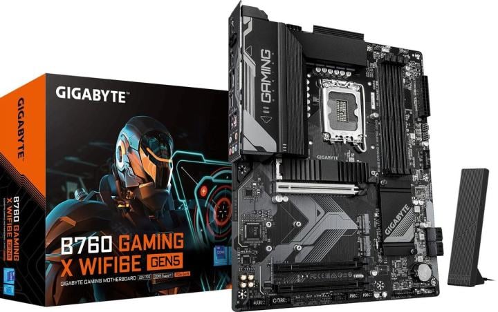 Материнская плата Gigabyte B760 G X WF6E GEN5 Soc-1700 Intel B760 4xDDR5 ATX AC`97 8ch(7.1)  2.5Gg  RAID+HDMI+DP