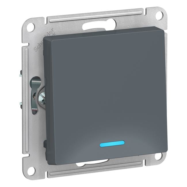 Schneider Electric ATN000713 Выключатель одноклавишный ATLASDESIGN с подсветкой схема 1а 10АХ механизм грифель