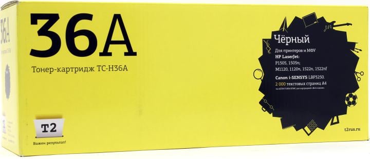 Картридж T2 TC-H36A, CB436A, черный, для HP/Canon