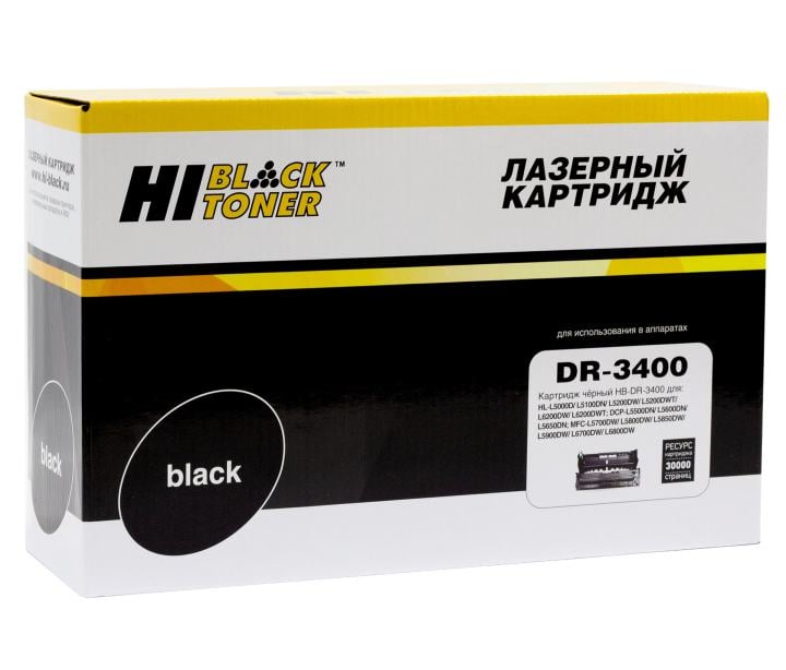 Фотобарабан Hi-Black HB-DR-3400 Black для HL-L5000/5100/5200/6250/6300/6400, DCP-L5500/6600, MFC-L5700/6800