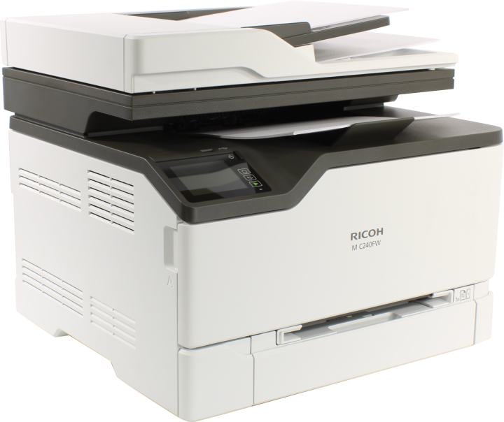 Ricoh <M C240FW> (A4, 24 стр/мин, 512Mb, LCD, лазерное МФУ, факс, USB2.0, cетевой, WiFi, двусторонняя печать, ADF)