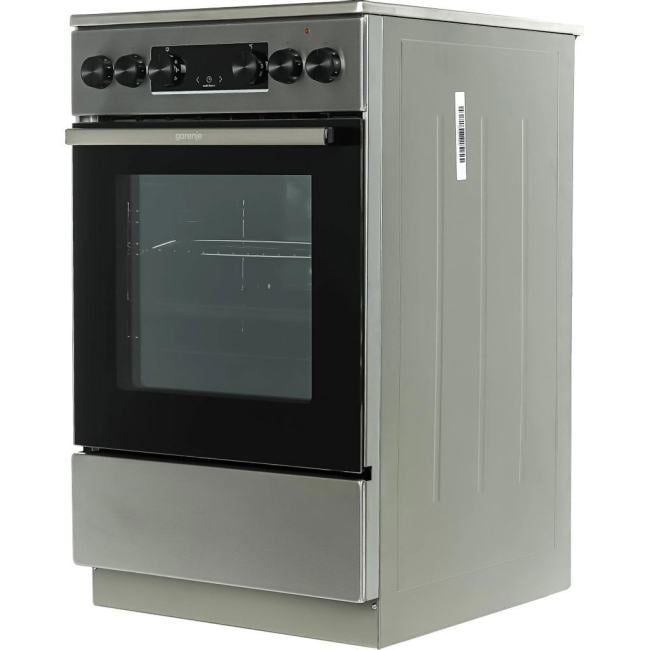 Gorenje Плита электрическая Gorenje GECS5C70XA (Advanced / Нерж. сталь / духовка - 70 л / 4 конфорки (1700/1200/1200/2000Вт) / AquaClean / Мощность - 9,4 кВт)