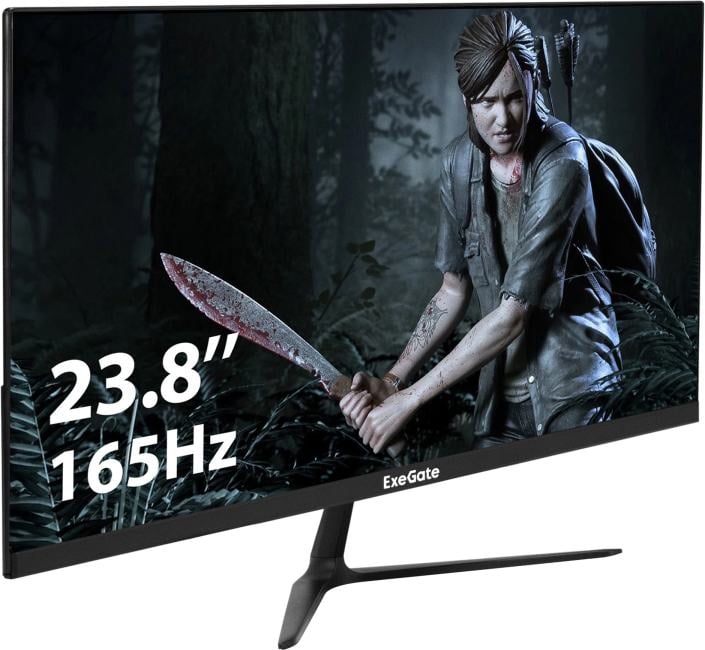 Монитор 23.8" ExeGate Combat EG2407CA IPS 1920x1080, 165 Гц, 1 мс, 16:9, 300 кд/м², HDMI, DP, 3.5 Jack, USB Hub, динамики (2x3 Вт), черный