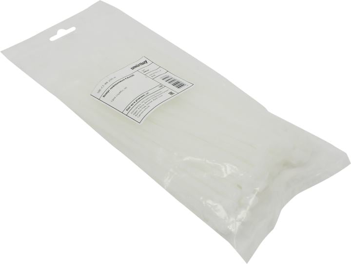 Smartbuy <SBE-CT-48-200-w White> Стяжка нейлоновая, неоткрыв. 200 мм,  уп-ка 100 шт