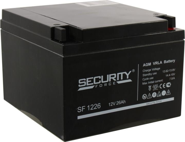 Аккумулятор Security Force SF 1226 (12V, 26Ah) для слаботочных систем