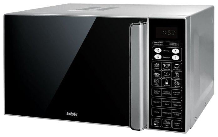 Микроволновая печь BBK 23MWC-982S/SB-M серебристый/черный, 23 л, 900 Вт, переключатели - сенсор