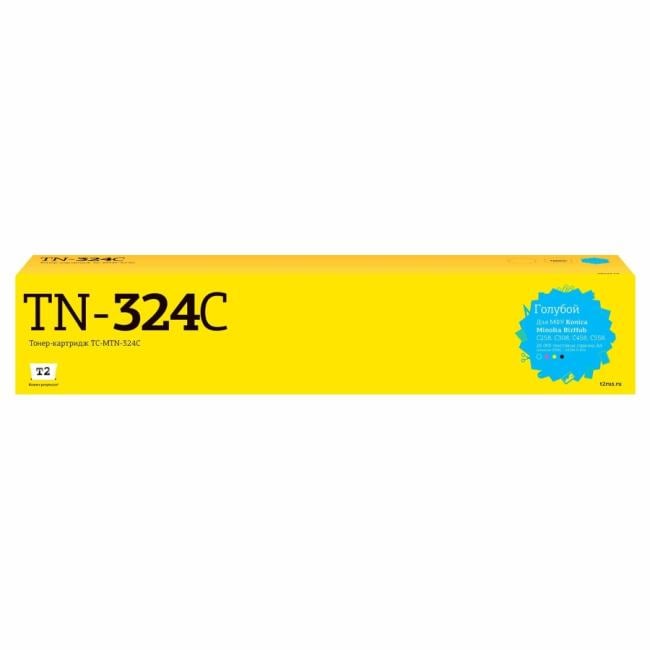 TC-MTN-324C Тонер-картридж T2 для Konica-Minolta BizHub C258/C308/C368/C454/C454e/C458/C554/C554e/C558/C658 (26000 стр.) голубой, с чипом