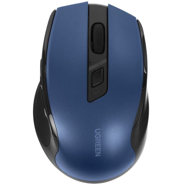 Беспроводная мышьUGREEN MU006 (25753) Ergonomic Wireless Mouse 2.4G 4000DPI Silence Design 2.4  GHz&BT. Цвет: синий