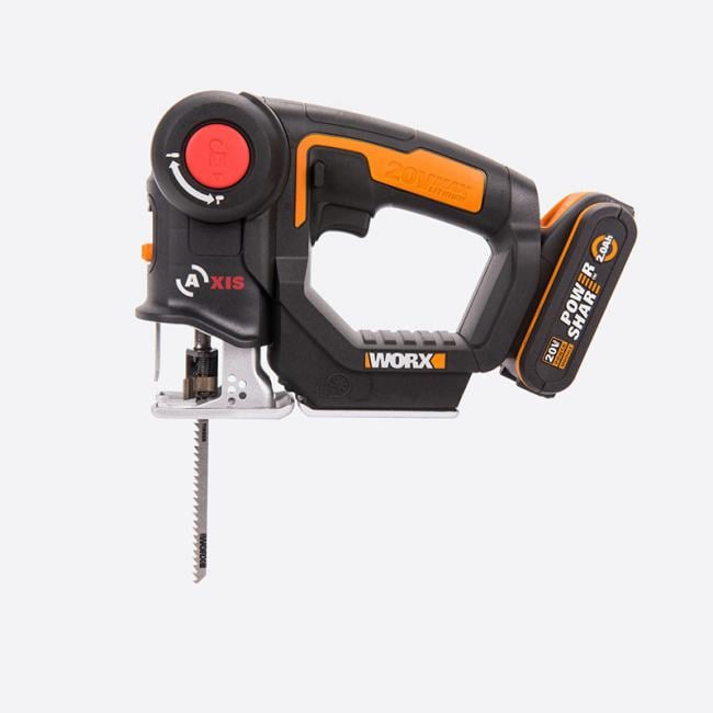 Лобзик-сабельная пила WORX WX550, аккумуляторная, 20В, 2 Ач, кейс