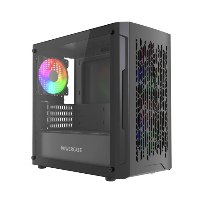 Powercase Mistral Micro D3B ARGB V2, Tempered Glass, 2x 140mm ARGB PWM+1x 120mm ARGB PWM, чёрный, mATX  (CMMDB-A3-V2)