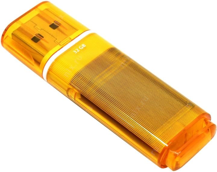 Qumo Optiva <QM32GUD-OP1-Orange> USB2.0 Flash Drive  32Gb  (RTL)