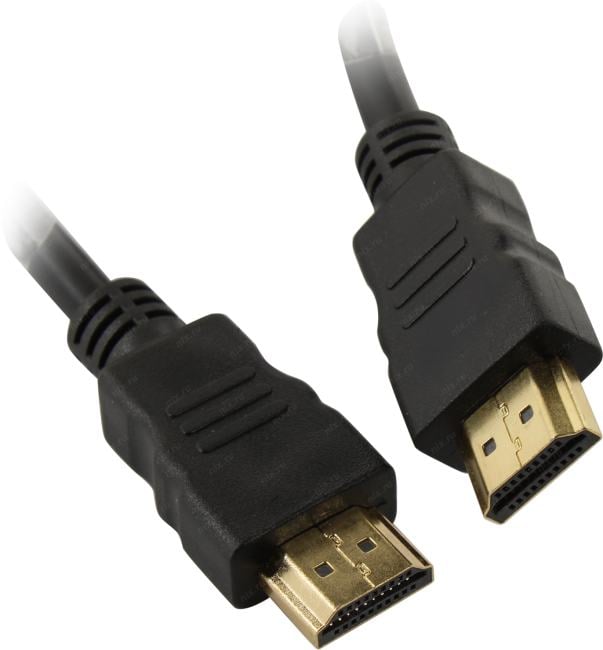 Кабель HDMI 5м Exegate EX-CC-HDMI-5.0F 1.4b круглый черный ферритовые кольца позолоченные контакты