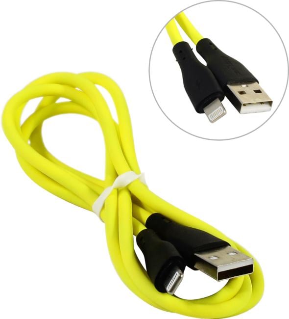 Кабель Smartbuy (iK-512-S21by) S21 Lightning желтый, 2.4 А, сил., 1 м