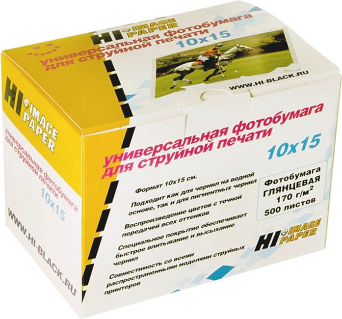 Hi-Image Paper <HI-G170-100x150-500> (A6, 100x150мм, 500листов,170  г/м2)  бумага  глянцевая односторонняя