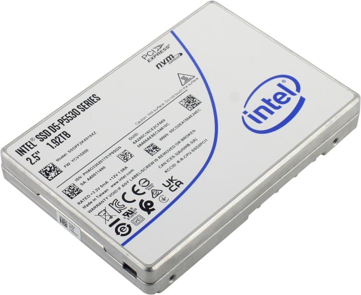 Диск SSD Intel SSDPF2KX019XZN1, серверный, 1.92ТБ, U.2 NVMe PCIe 4.0 x4, TLC