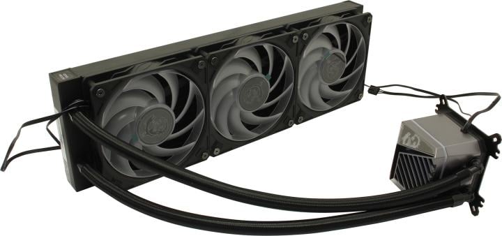 Система жидкостного охлаждения/ Water Cooling System MSI MAG CORELIQUID A15 360 (300W, 360mm, Black, ARGB/ Fans: 3x120mm, 64.89CFM, 28.7dBA, 2050RPM/ Pump 20dBA, 3400RPM, Rad thickness 27mm/ S: 1851, 1700, AM5, AM4)