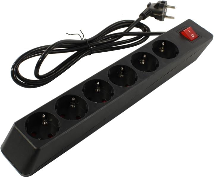 Сетевой фильтр SVEN SF-05LU Black <1.8м> (5 розеток  + 2 USB)